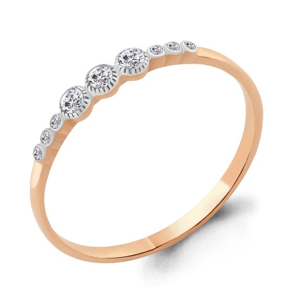 Кольцо Аквамарин - Золото 375, Фианит (арт. 68035А.8)