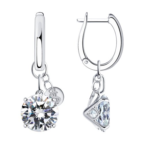 Серьги SOKOLOV - Серебро 925, Фианит (арт. 94024776)