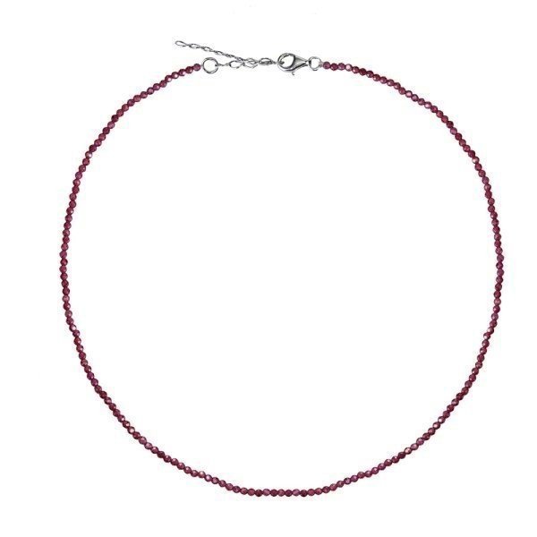 Колье Фиделис - Серебро 925, Синтетическая шпинель (арт. SV-Shp13N-gt-Rd)