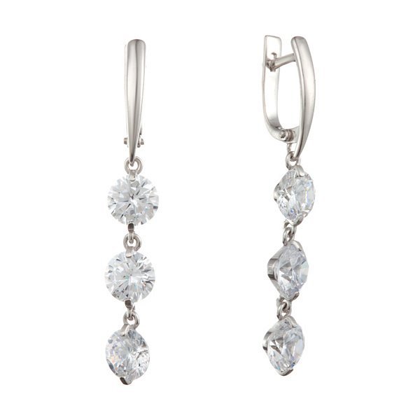 Серьги Мастер Клио - Серебро 925, Фианит (арт. 22С0404Д)