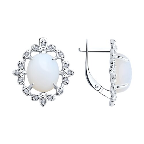 Серьги SOKOLOV - Серебро 925, Опалит, Фианит (арт. 83020316)