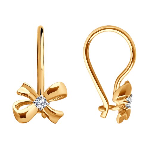 Серьги Diamant - Золото 585, Фианит (арт. 51-120-02132-1)