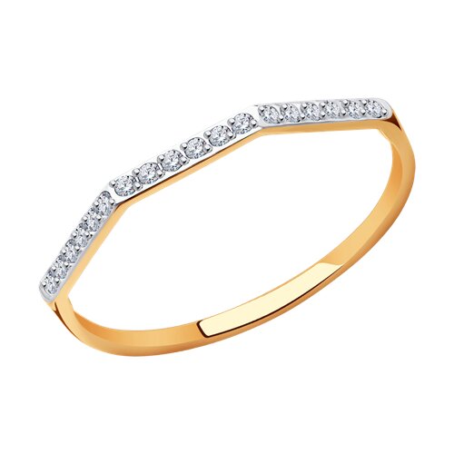 Кольцо SOKOLOV - Золото 585, Фианит (арт. 019095)