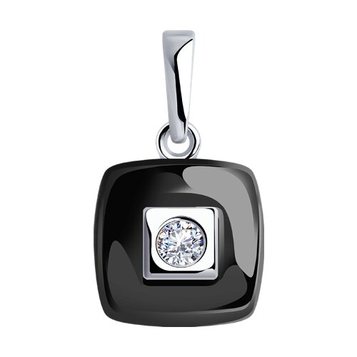 Подвеска Diamant - Серебро 925, Керамика, Фианит (арт. 94-130-01278-1)