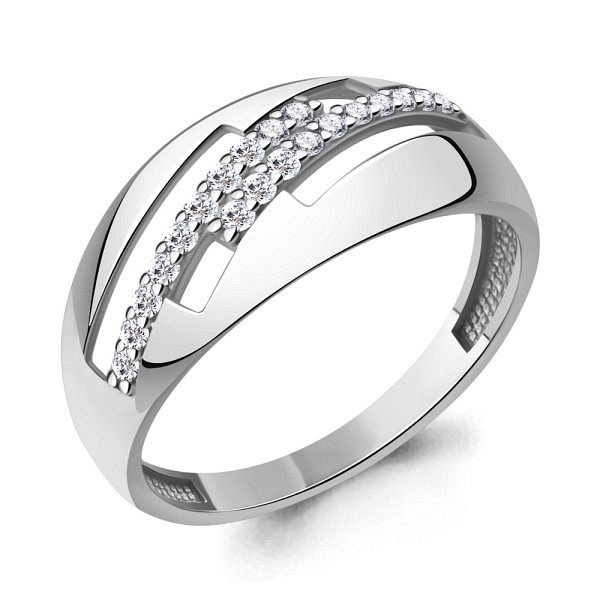 Кольцо Аквамарин - Серебро 925, Фианит (арт. 600753А.5)