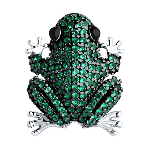 Брошь SOKOLOV - Серебро 925, Фианит, Эмаль (арт. 94040315)