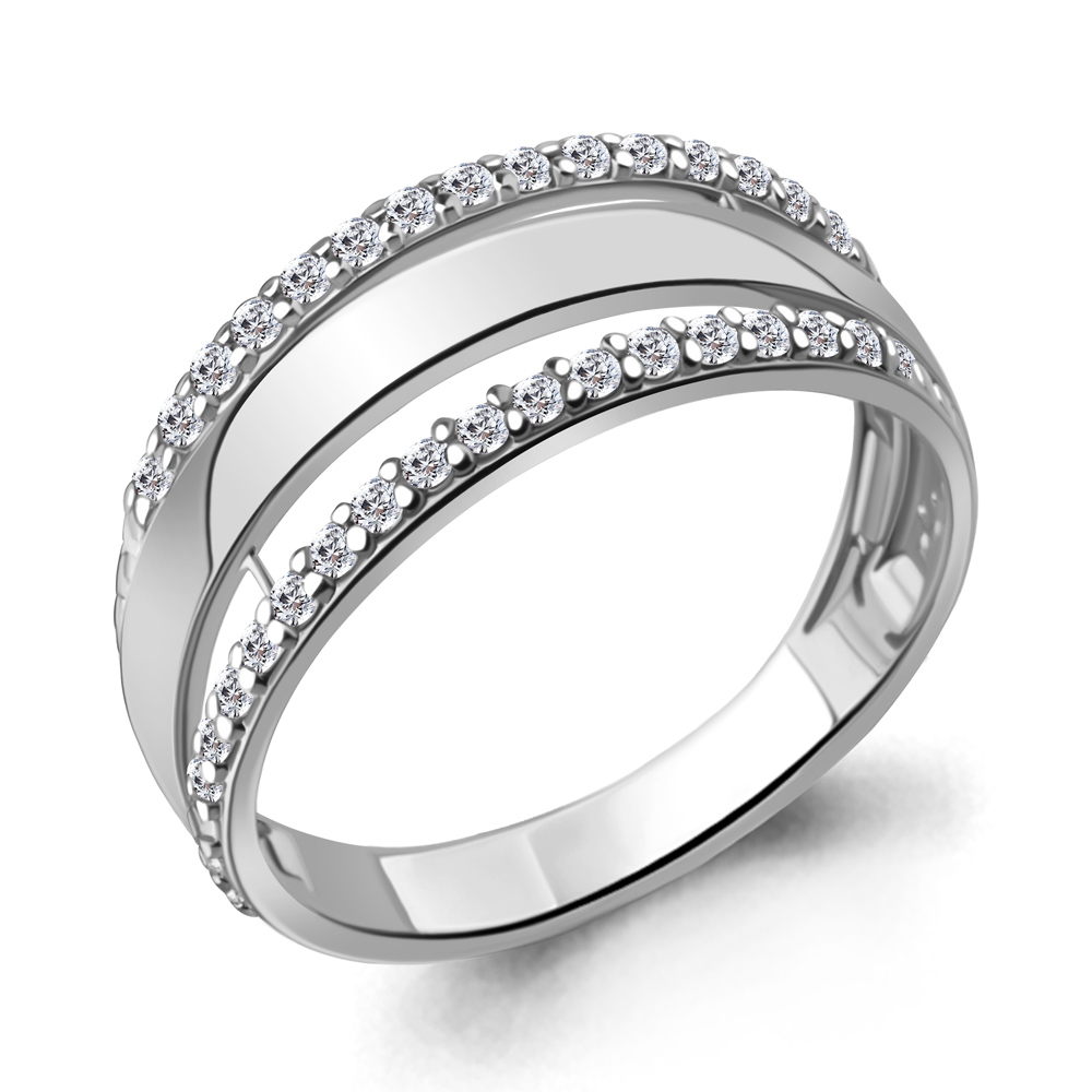 Кольцо Аквамарин - Серебро 925, Фианит (арт. 67997А.5)