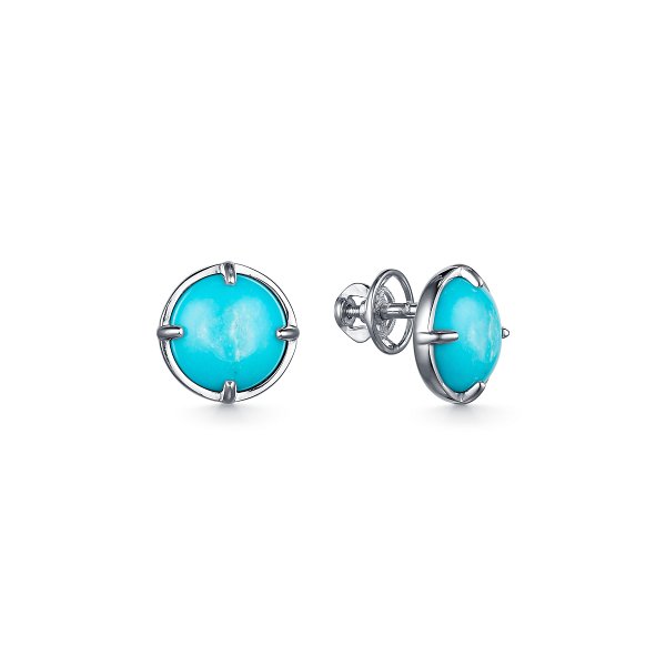 Серьги Дар - Серебро 925, Бирюза (арт. С-2457рк438)