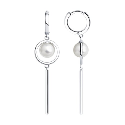 Серьги SOKOLOV - Серебро 925, Жемчуг имитация (арт. 94026160)