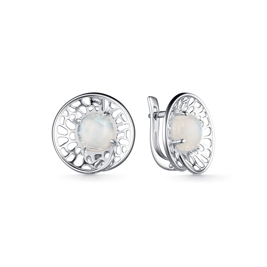 Серьги Дар - Серебро 925, Лунный камень (арт. С-5113рк436)