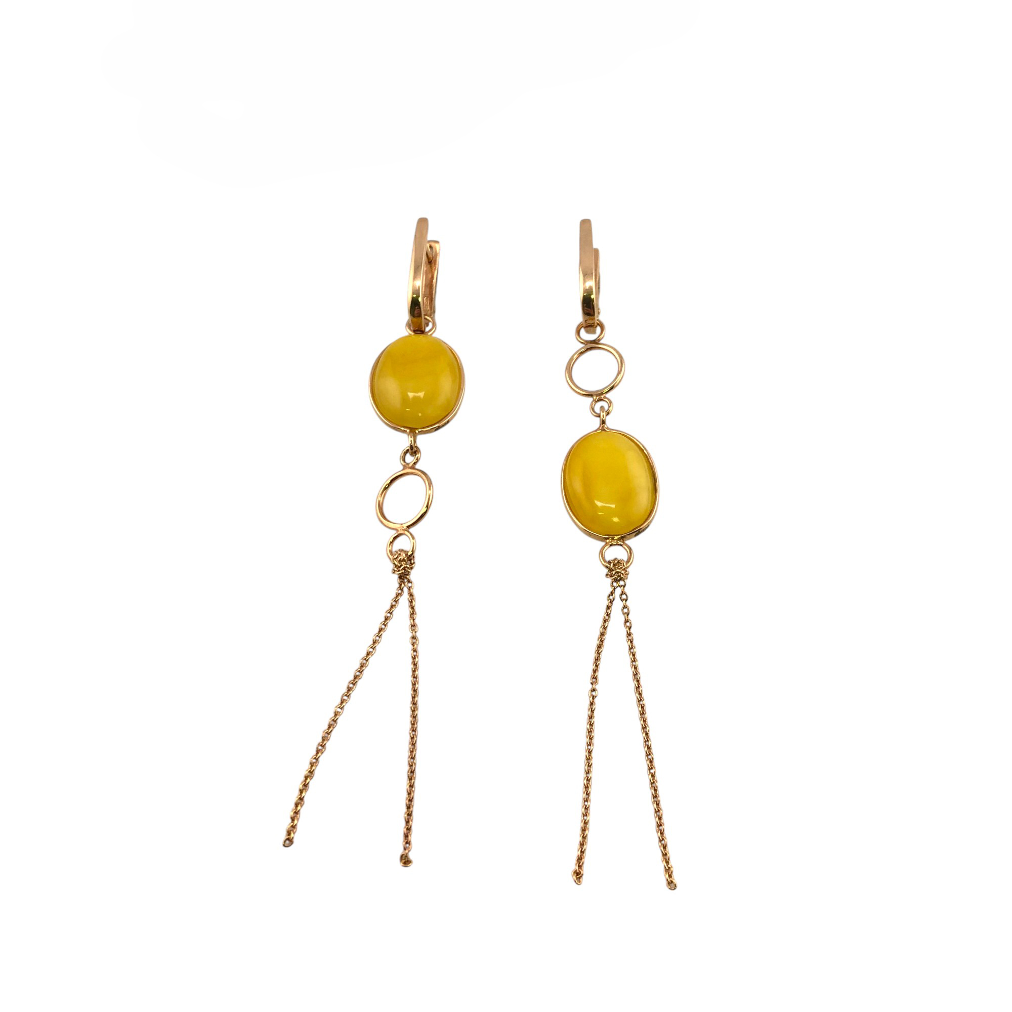 Серьги Янтарная волна - Серебро 925, Янтарь (арт. 921003Аб)