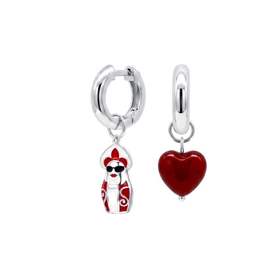 Серьги POKROVSKY - Серебро 925, Жемчуг синтетический, Эмаль (арт. 0202470Л06145)