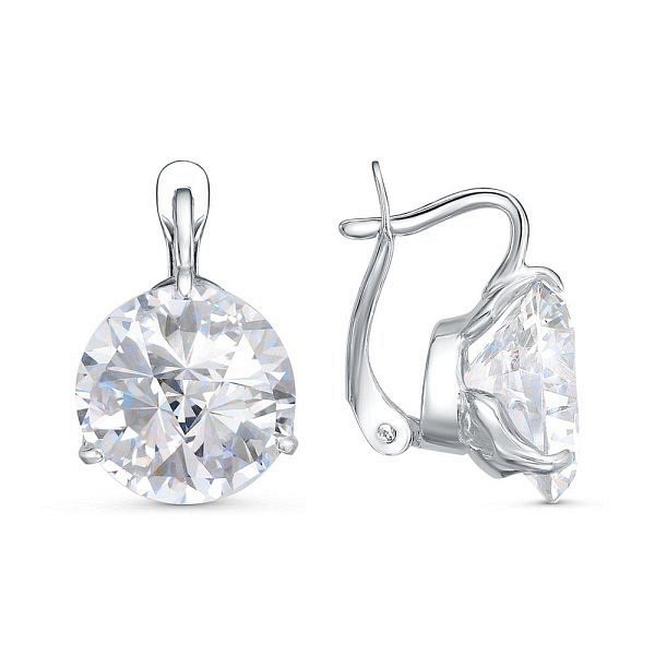 Серьги Красная пресня - Серебро 925, Фианит (арт. 3381637Д)