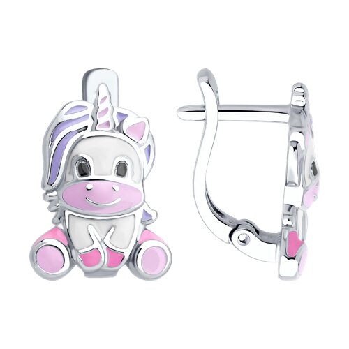 Серьги SOKOLOV - Серебро 925, Эмаль (арт. 94027022)