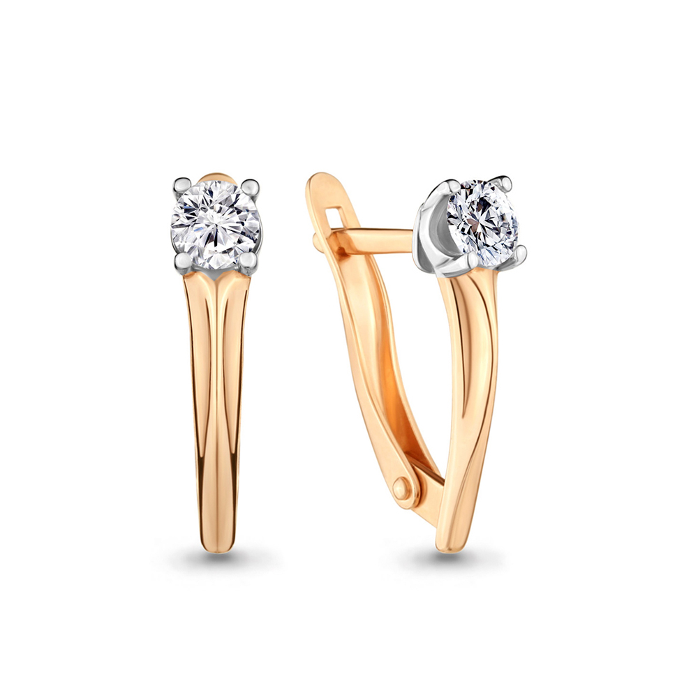 Серьги Аквамарин - Серебро 925, Фианит (арт. 436271.6)