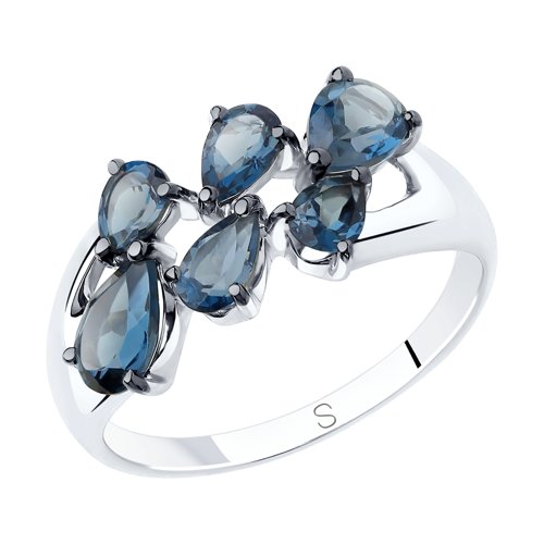 Кольцо SOKOLOV - Серебро 925, Топаз лондон (арт. 92011820)