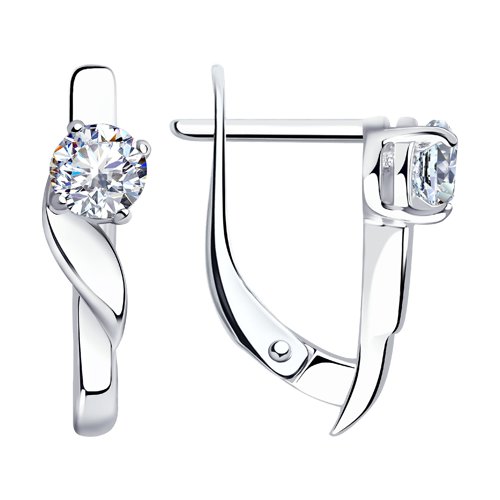 Серьги SOKOLOV - Серебро 925, Фианит (арт. 94020003)