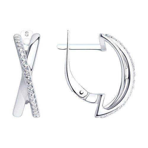 Серьги SOKOLOV - Серебро 925, Фианит (арт. 94022220)