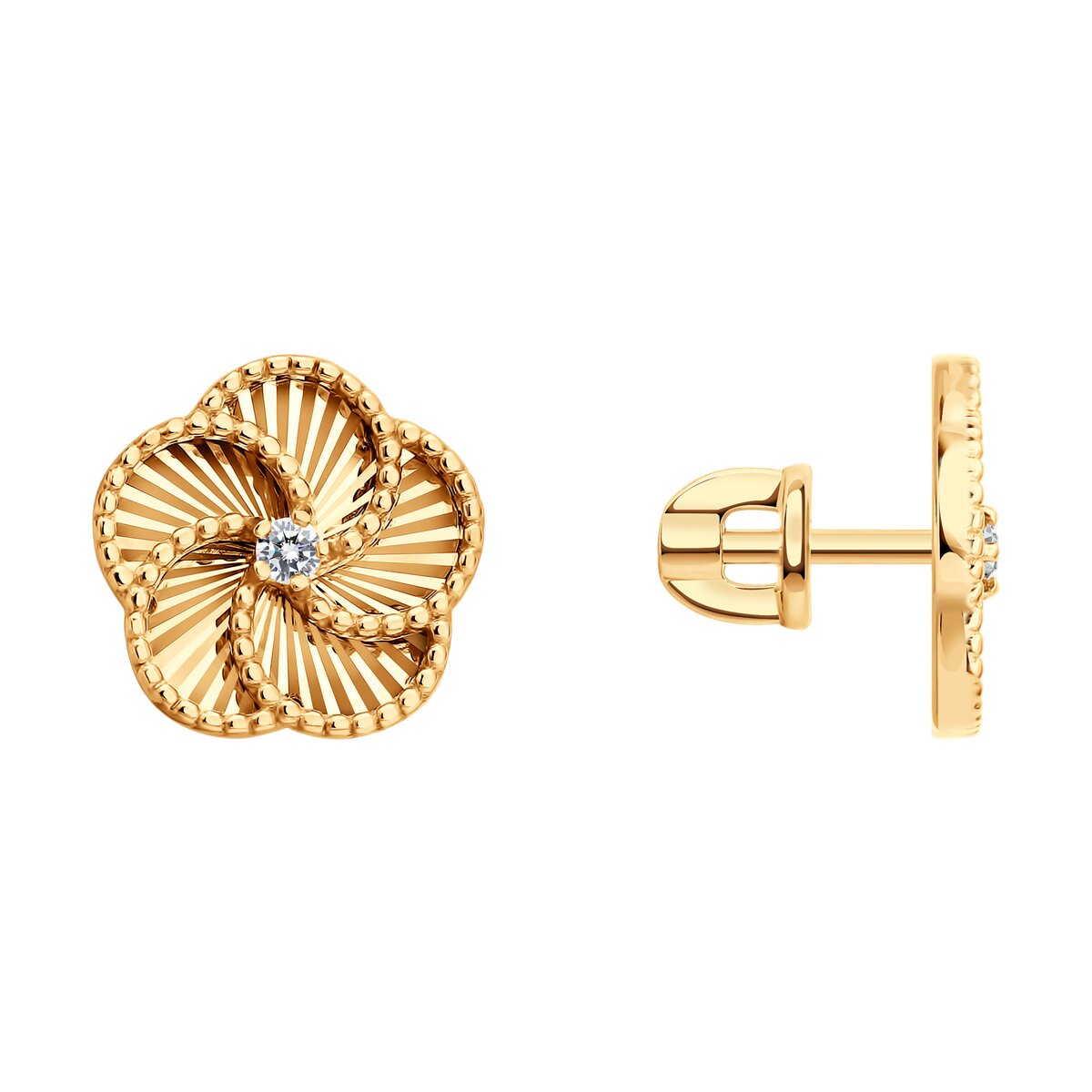 Серьги SOKOLOV - Золото 585, Фианит (арт. 0200879)