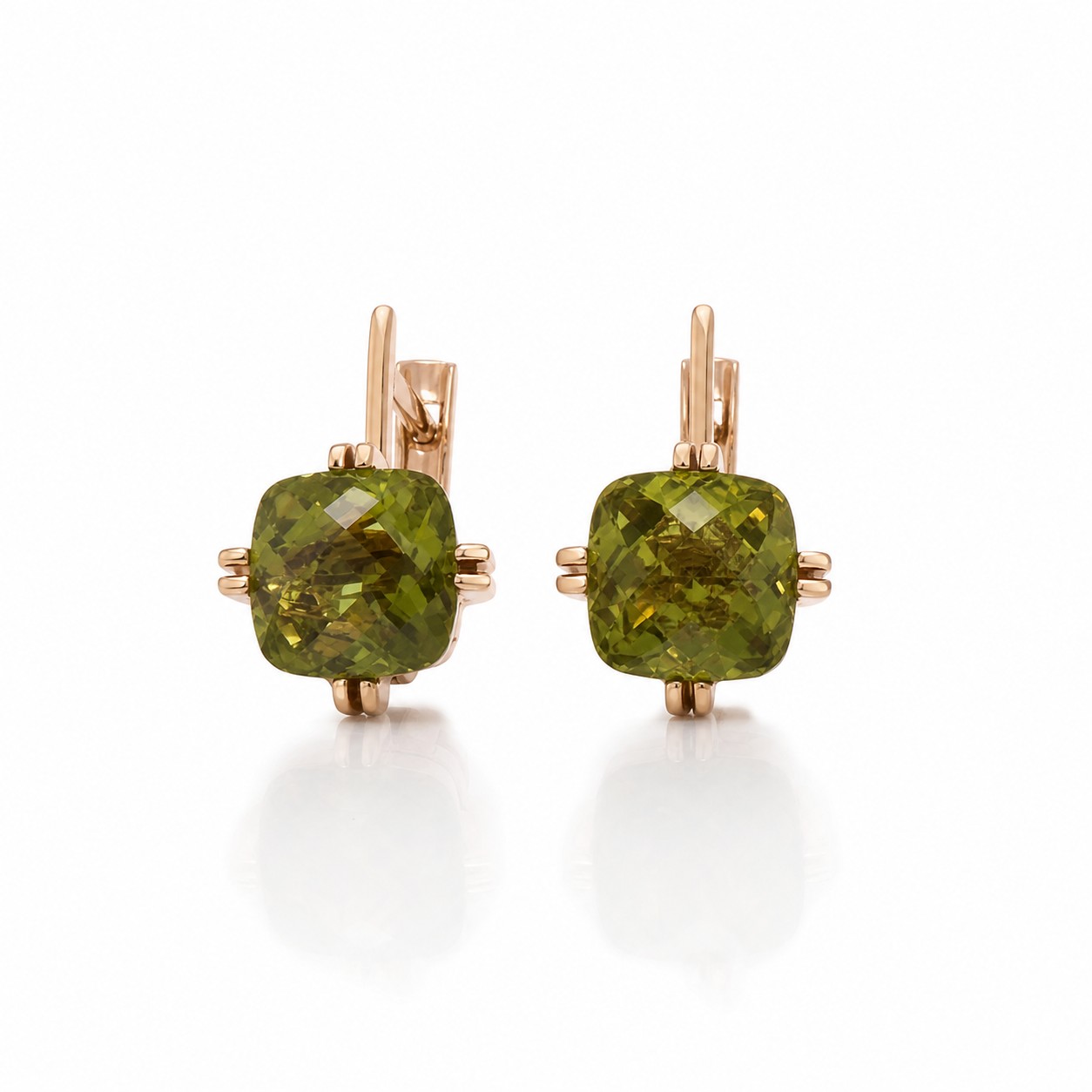 Серьги ЮФ Династия - Золото 375, Синтетический ситалл (арт. 000182-5260)