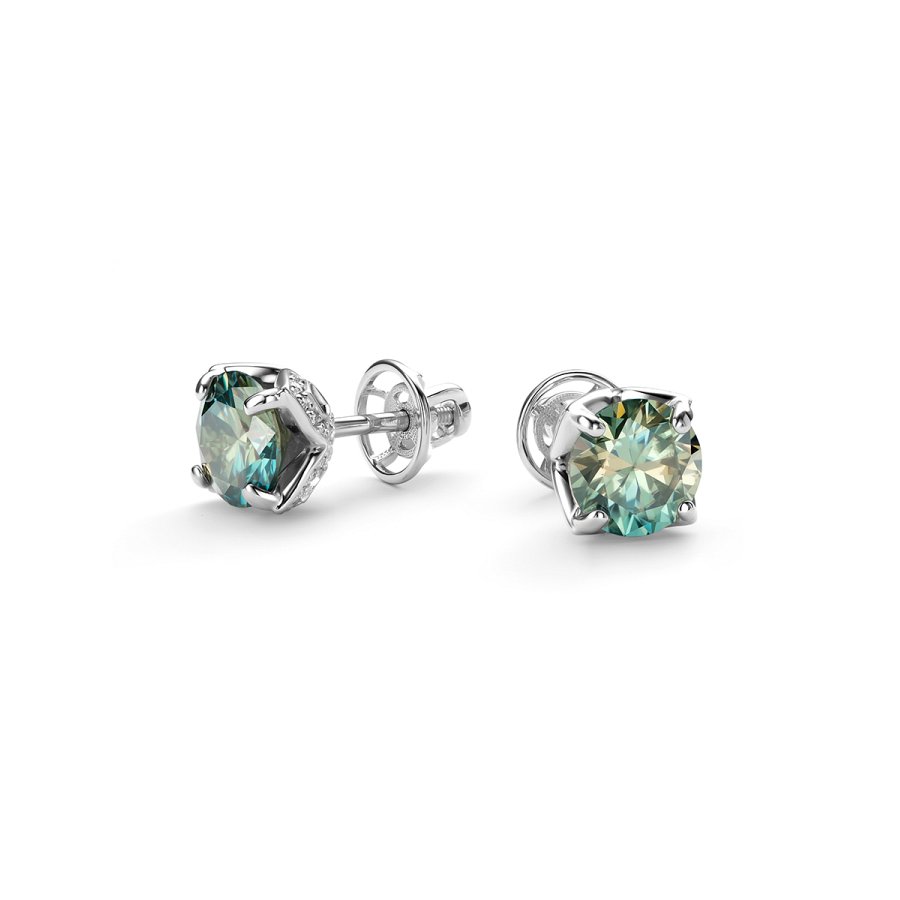 Серьги Дар - Серебро 925, Муассанит (арт. С-5162рс16139)