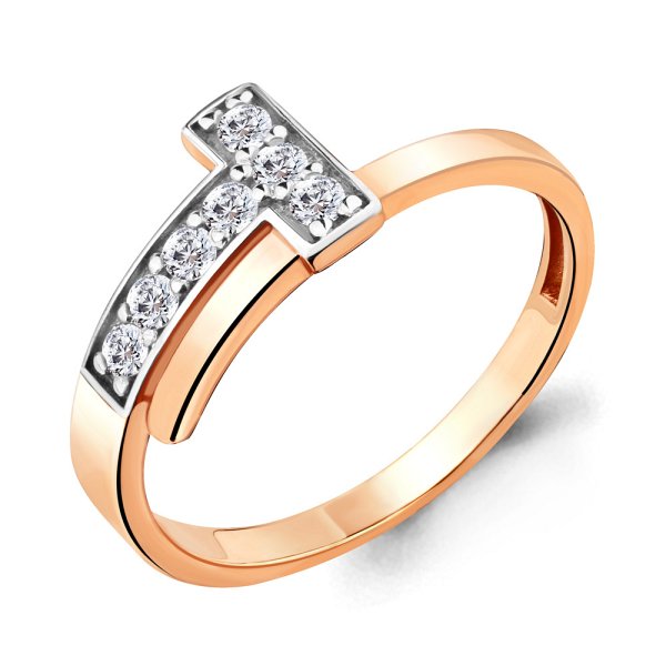 Кольцо Аквамарин - Серебро 925, Фианит (арт. 68383А.6)