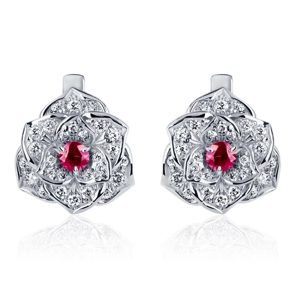 Серьги Platinum Lab. - Платина 950 (арт. ПС-040Р-02)