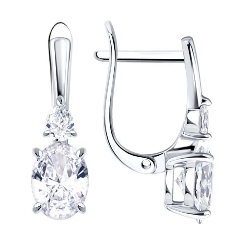 Серьги SOKOLOV - Серебро 925, Фианит (арт. 94027812)