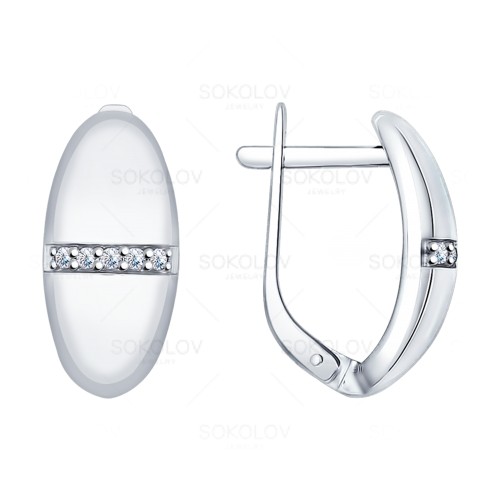 Серьги SOKOLOV - Серебро 925, Фианит (арт. 94022035)