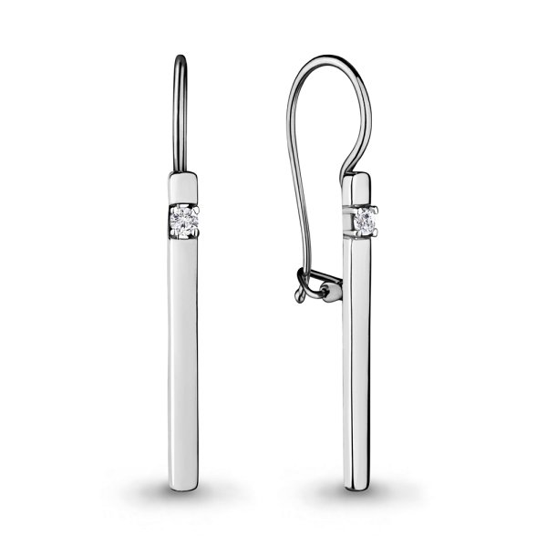 Серьги Аквамарин - Серебро 925, Фианит (арт. 46693А.5)