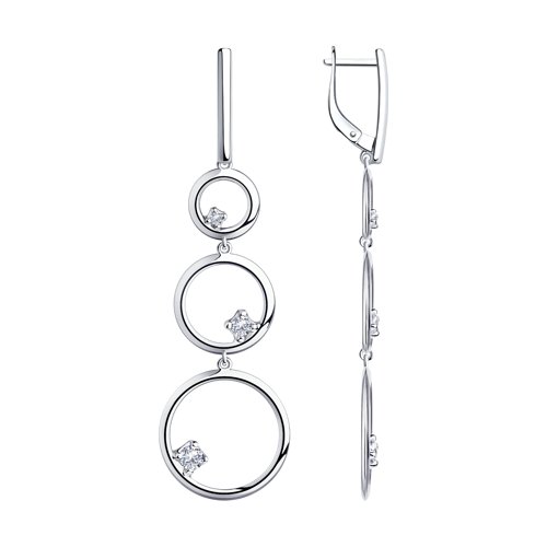 Серьги SOKOLOV - Серебро 925, Фианит (арт. 94023836)