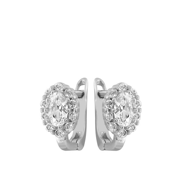 Серьги Фиделис - Серебро 925, Фианит (арт. FYE7654)