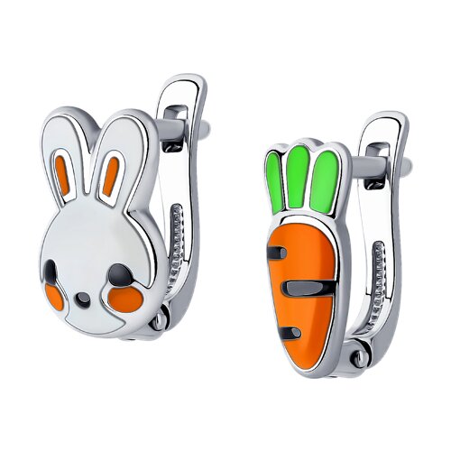 Серьги SOKOLOV - Серебро 925, Эмаль (арт. 94025648)