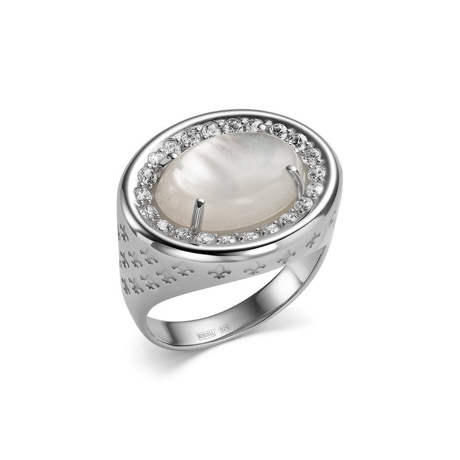 Кольцо Дар - Серебро 925, Перламутр, Фианит (арт. К-5195рк48400)