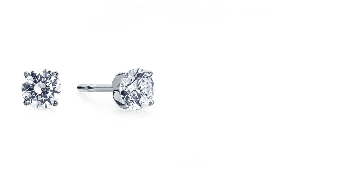 Серьги Platinum Lab. - Платина 950, Бриллиант (арт. ПС-086-05)