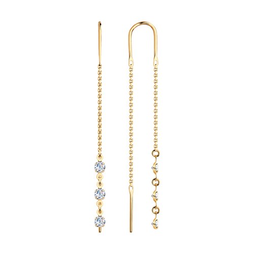 Серьги SOKOLOV - Золото 375, Фианит (арт. 022807-4)