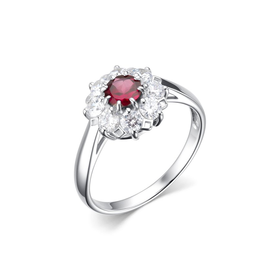 Кольцо Дар - Серебро 925, Родолит, Фианит (арт. К-3912рс41000)