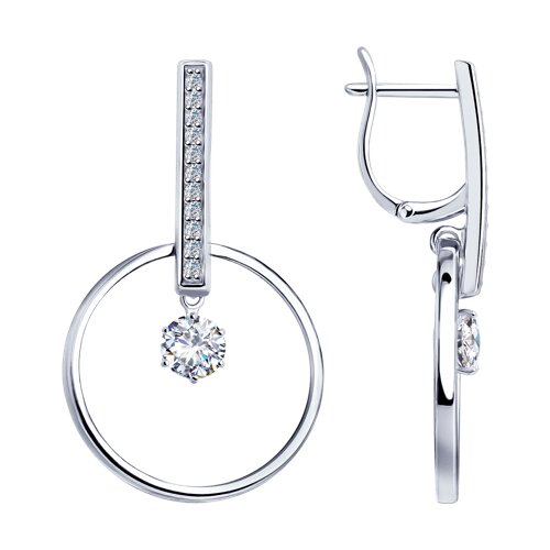 Серьги SOKOLOV - Серебро 925, Фианит (арт. 94023251)