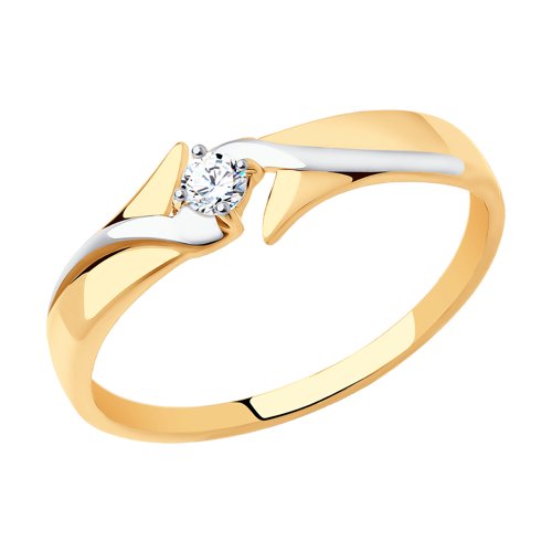 Кольцо SOKOLOV - Золото 585, Фианит (арт. 017282)