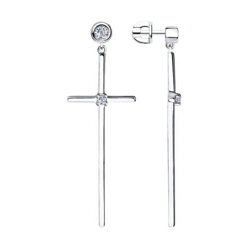 Серьги SOKOLOV - Серебро 925, Фианит (арт. 94023768)