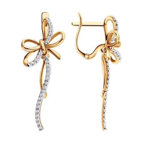 Серьги SOKOLOV - Золото 585, Фианит (арт. 0200927)