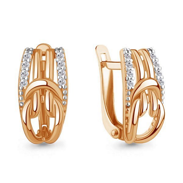 Серьги Аквамарин - Серебро 925, Фианит (арт. 49975А.6)