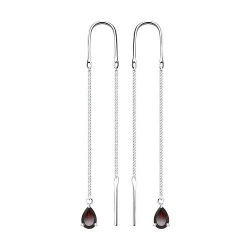 Серьги SOKOLOV - Серебро 925, Гранат (арт. 92022187)