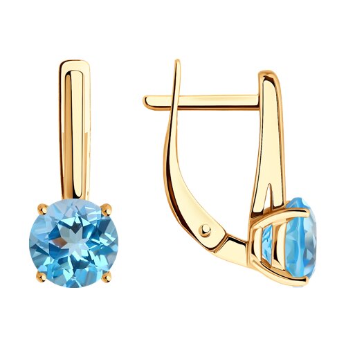 Серьги SOKOLOV - Золото 585, Топаз (арт. 728851)