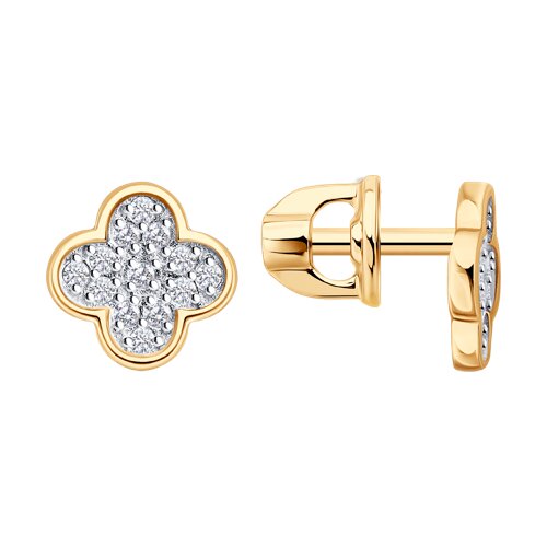 Серьги SOKOLOV - Золото 585, Фианит (арт. 0200712)