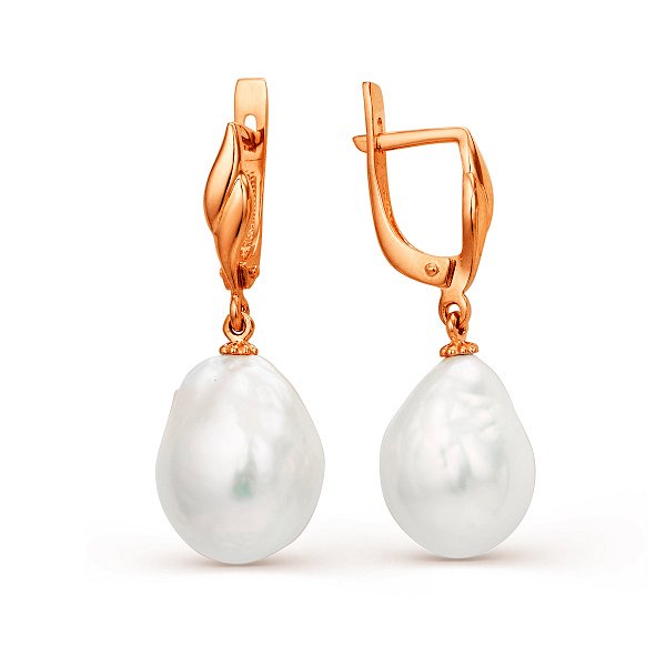 Серьги ЮК Гранат - Золото 585, Жемчуг культивированный (арт. 21801910)