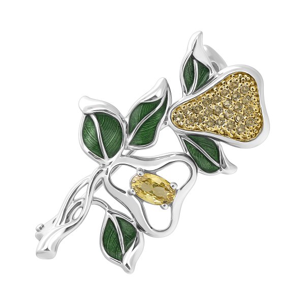 Брошь Talant - Серебро 925, Фианит, Эмаль (арт. 60-7O-0005-17146)