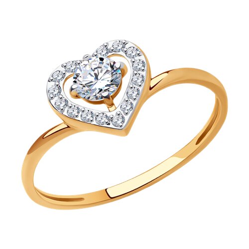 Кольцо SOKOLOV - Золото 375, Фианит (арт. 019016-4)