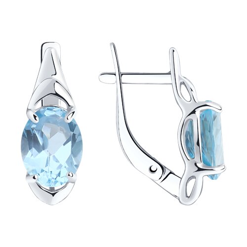 Серьги Diamant - Серебро 925, Топаз (арт. 94-320-00627-1)