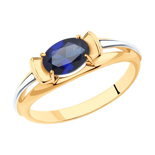 Кольцо SOKOLOV - Серебро 925, Синтетический сапфир (арт. 88010071)